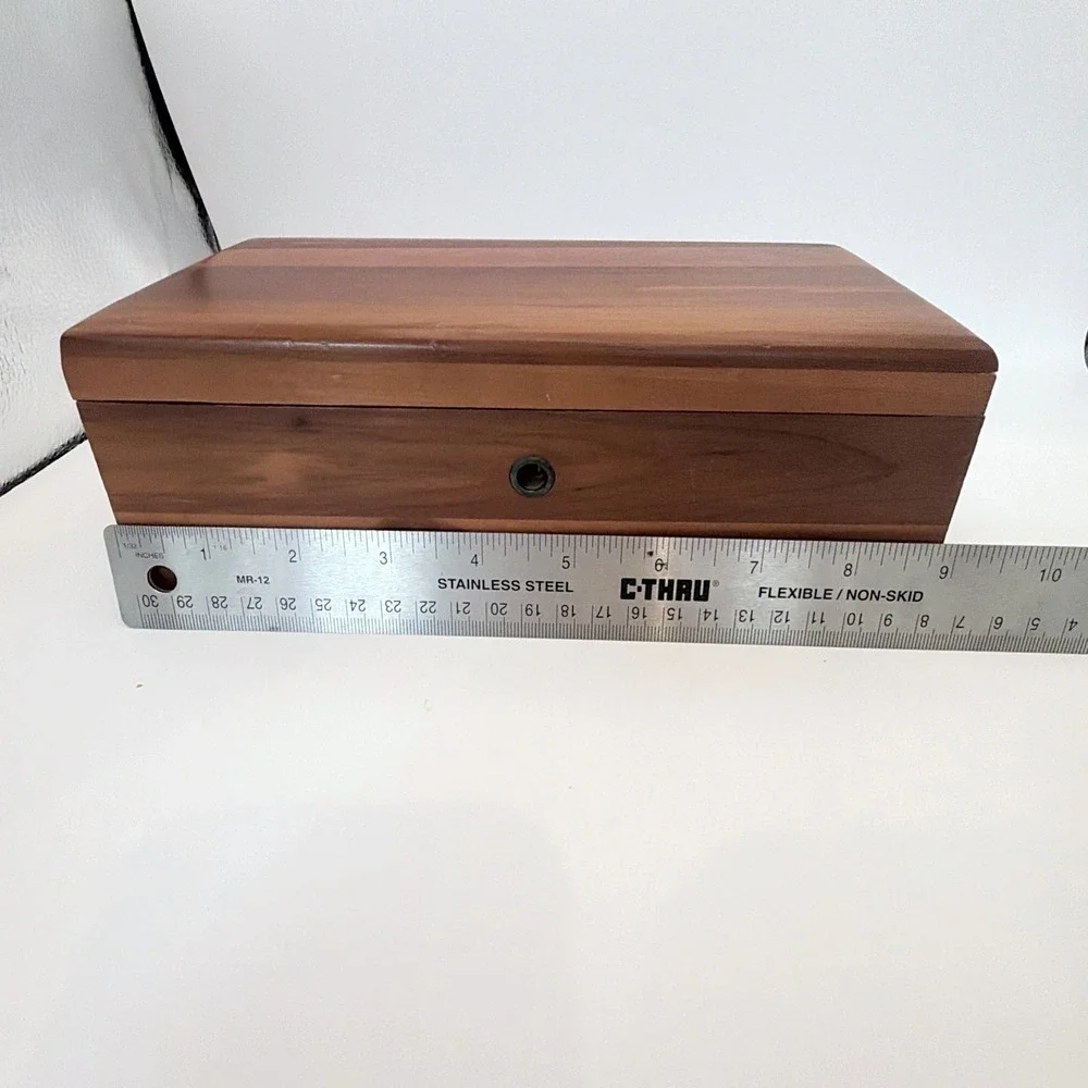 Cedar Chest Lane Cedar Wood Trinket Box Miniature Chest Hinged Lid PHX AZ